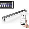 MagTool Brite Series Aquarium LED Light with App-Controlled RGB+W LEDs, Extendable Bracket, Supports Custom Sunrise/Sunset Colors in Manual/Auto/Custom Modes (Brite 120)