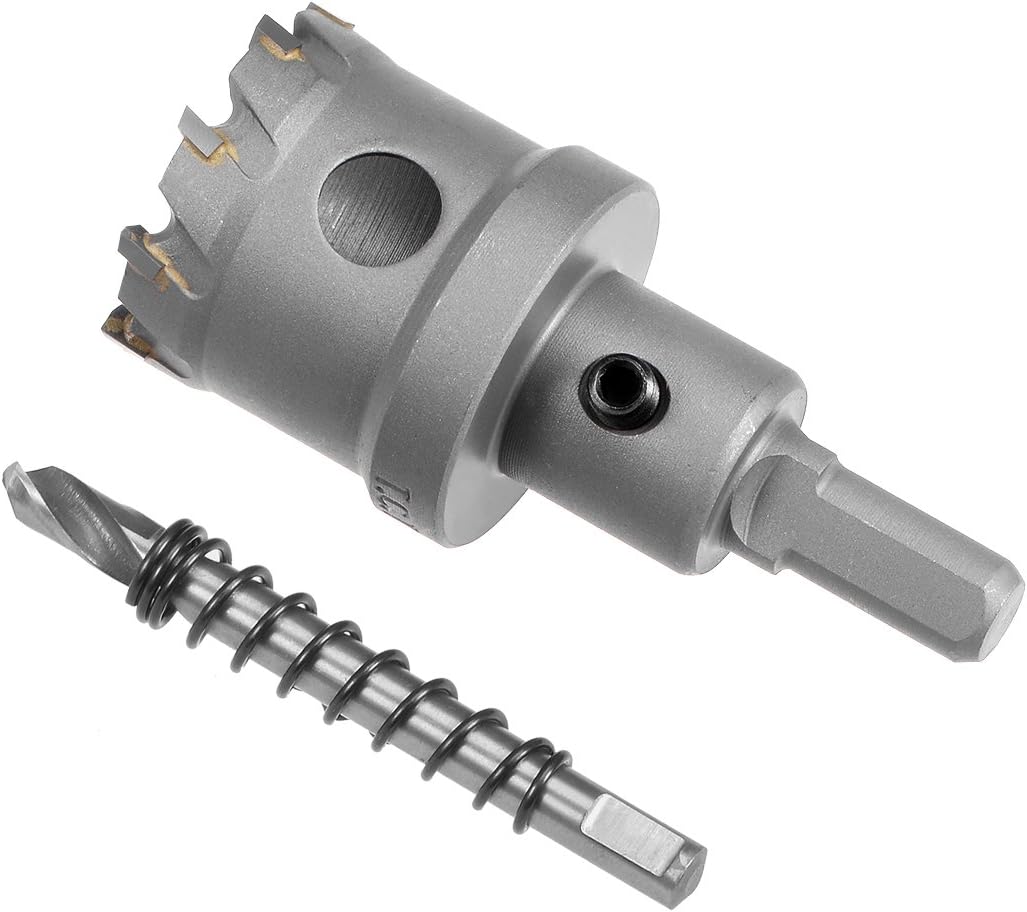 sourcingmap Carbide Hole Saw Drill Bit, 35mm Hole Cutter for Stainless Steel Alloy Cast Iron Copper Metal Sheet, with Limit Step - Image 5