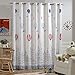 Melodieux Hot Air Balloon Window Thermal Insulated Grommet Top Curtains for Kids Room, 52 by 84 inch, Cream White (1 Panel)