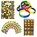 48 Building Blocks Birthday Party Favors - Bundle Kit Pack Enough For 12 Kids by MinifigFans™; Treat Bags Bracelets Pencils & Notebooks