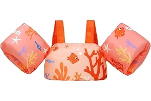 Gogokids Swim Vest for Kids, Toddler Floaties Fit 20-50 lbs Girls & Boys, Swimming Aid with Water Wings and Shoulder Strap fo
