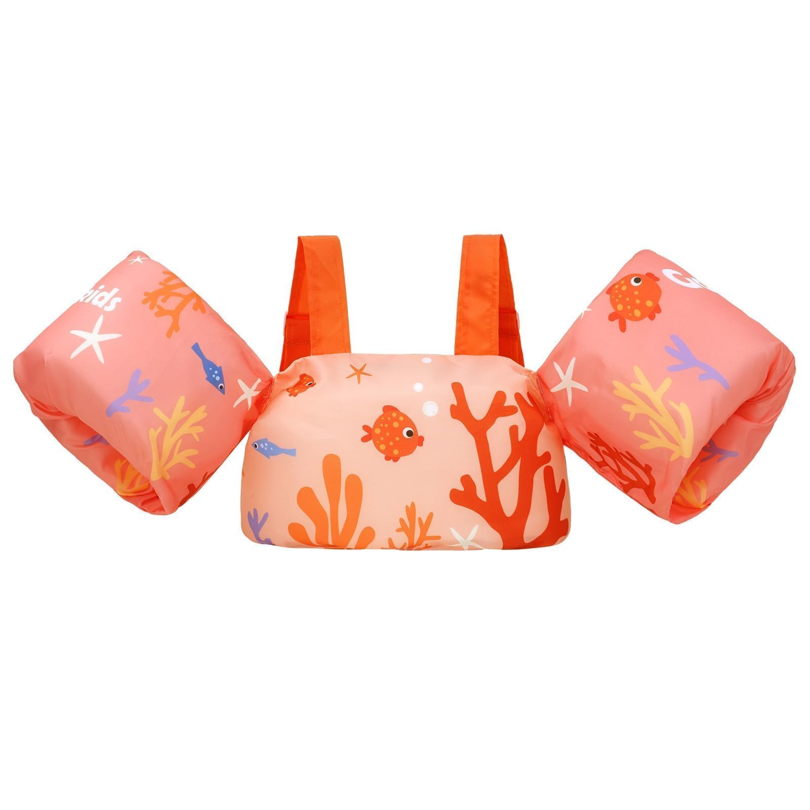 Photo 1 of Gogokids Swim Vest for Kids, Toddler Floaties Fit 30-60 lbs Girls & Boys, Swimming Aid with Water Wings and Shoulder Strap for 2-6 Years, Pool/Beach
