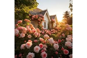 WIVOLIBE Climbing Rose Seeds for Planting - 300+ Mix Climbing Rose Rosa Bush Vine Climbing Flowers Seeds