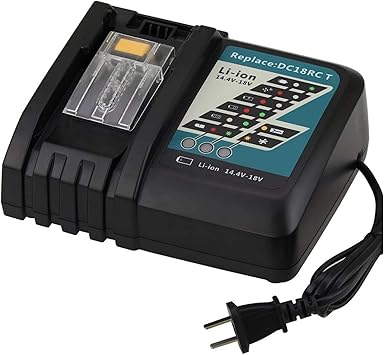 Replacement For Makita Charger Dc18rc Li Ion Battery Charger 14 4v 18v Lithium Ion Battery Bl1830 Bl1840 Bl1850 Bl1815 Amazon Com