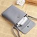 Katloo PU Leather Small Crossbody Bag Wallet Purse Cellphone Pouch with Shoulder Strap for Women Girls Fit iPhone X 8 7 Plus 6S/6 5S 5C Samsung Galaxy S8+ S7 S6 Edge S5 (Grey-Small)