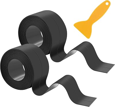 HXC Bath Sealant Tape 2 Rolls 21ft Self Adhesive Anti Mould Waterproof Black