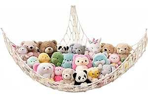 YONSEN Stuffed Animal Storage Hammock Large Toy Storage Net Stuff Animal Hanging Organizer Holder for Plush Plushie Included 