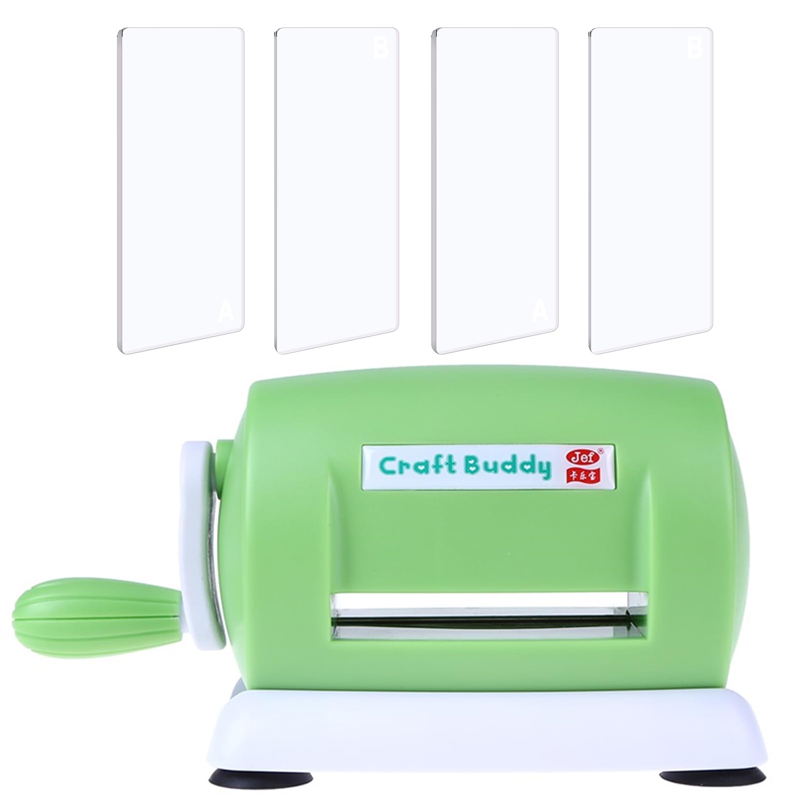 Briartw Die Cut Machine for Crafts-Mini Die Cutting Machine and 2 Pair Small Cutting Pads-for die Cutting-Manual Embossing Machine for Children and Adult-Green