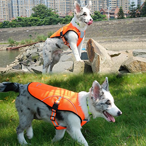 smartelf Dog Cooling Vest,Dog Cooling Coat,Evaporative Swamp Cooler Jacket Safety Reflective