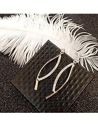 sbling 18 K Bañado en Oro Rosa Circonio Cúbico Aretes con arete (1,5 quilates)