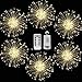 FOOING 6 Pack Firework Lights Led Copper Wire String Lights 8 Modes Battery Operated Fairy Lights with Remote,Wedding Decorative Hanging Light for Party Patio (Warm White)