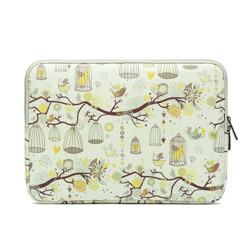 fdsmall Laptop Sleeve Case, 13-13.3 Inch,Laptop Sleeve Notebook Carrying Case Waterproof Shock Resistant Bag Case(Bird Beige)