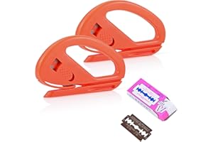 Gomake Wrapping Paper Cutter Holiday Birthday & Christmas Gift Wrap Cutter Paper Cutting Tool Snitty Safety Vinyl Film Cutter Letter Opener Craft Knife for Wrapping Paper,Vinyl Wrap,Wallpaper-Orange