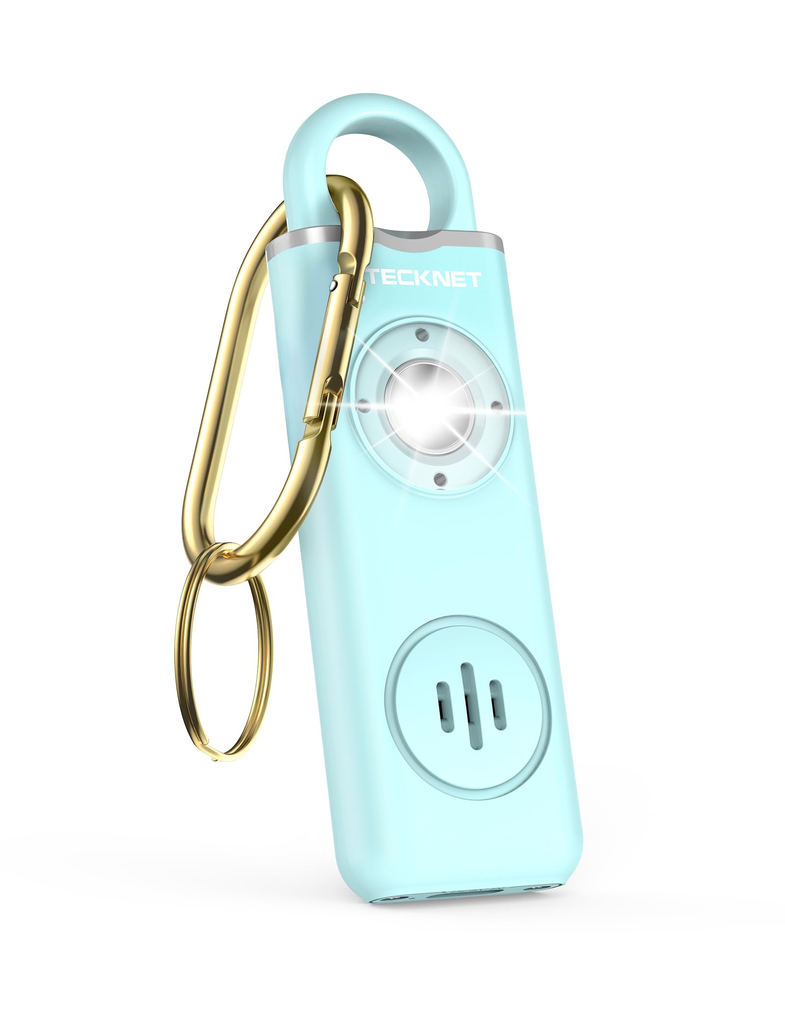 TECKNET Personal Safety Alarm for Women, 130dB Siren & Strobe Light, Rechargeable Personal Emergency Security Safe Protection Devices for for Girl Kid Elderly Student