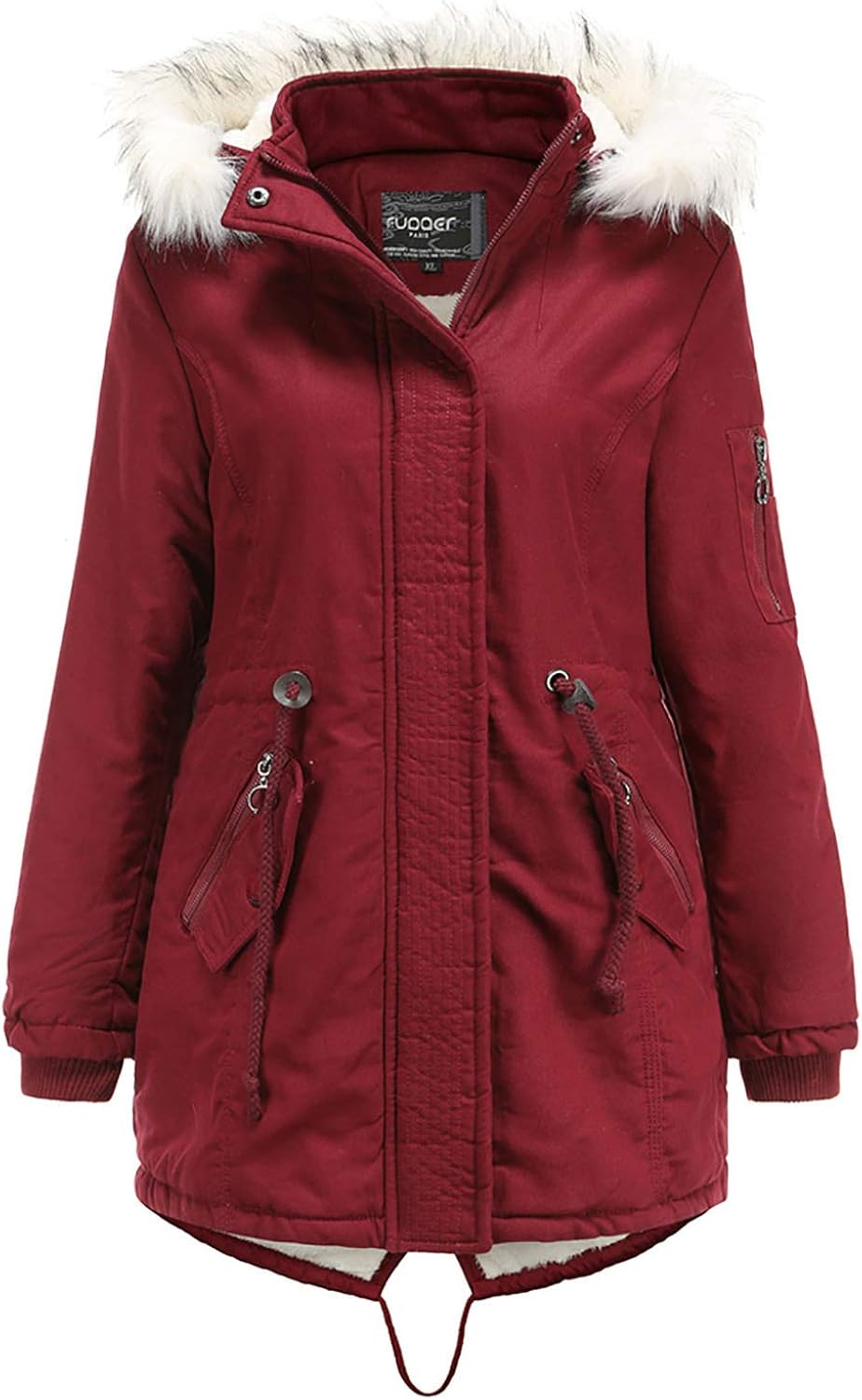 pea coat with fur hood