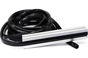 BLCCLOY 4 Meters 8mm 3030 Series 1515 15 Series Aluminum Extrusion 8mm Aluminum Profile Slot Cover Flat Seal for 8mm Slot Seal Strip 30mm x 30mm and 1.5 inch x 1.5 inch Aluminum Extrusion Rail-Black