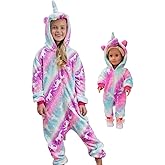 CHETOSHO Unicorn Hooded Onesie Girls Halloween One Piece Kids Costume
