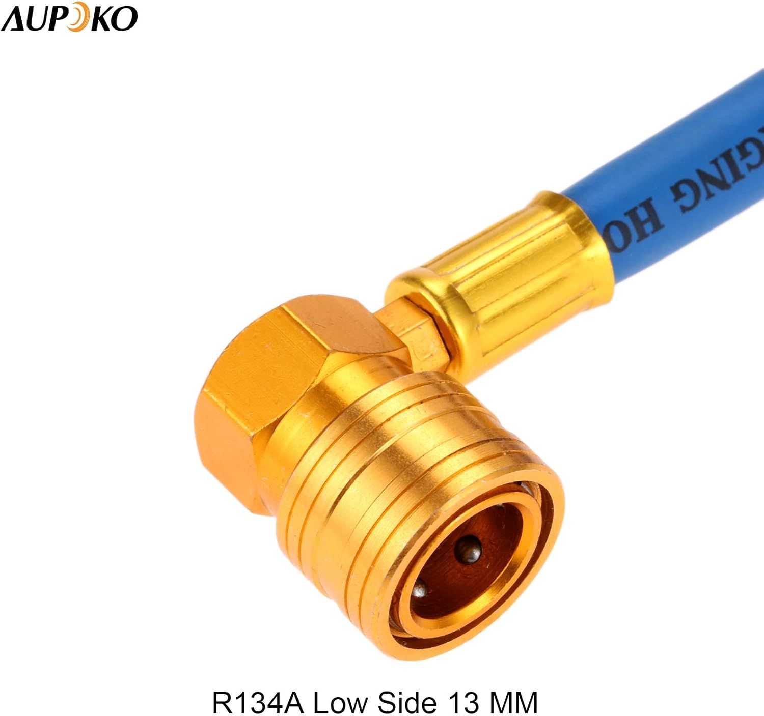 Aupoko R134A AC Refrigerant Charge Hose, 1/2’’ Acme Can Opener Tap Dispensing Valve, and Recharge Hose with Pressure Gauge, Fits for Car AC Air Conditioning Refrigerant: Automotive