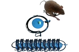 NUHUi 10 Pcs Mice Trap Rat Traps Outdoor Mole Trap Hunting Cage Traps Antique Powerful Spring Bucket Catcher Traps Round