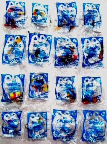 McDonalds 2011 Smurfs Movies Complete Set 16 Figures