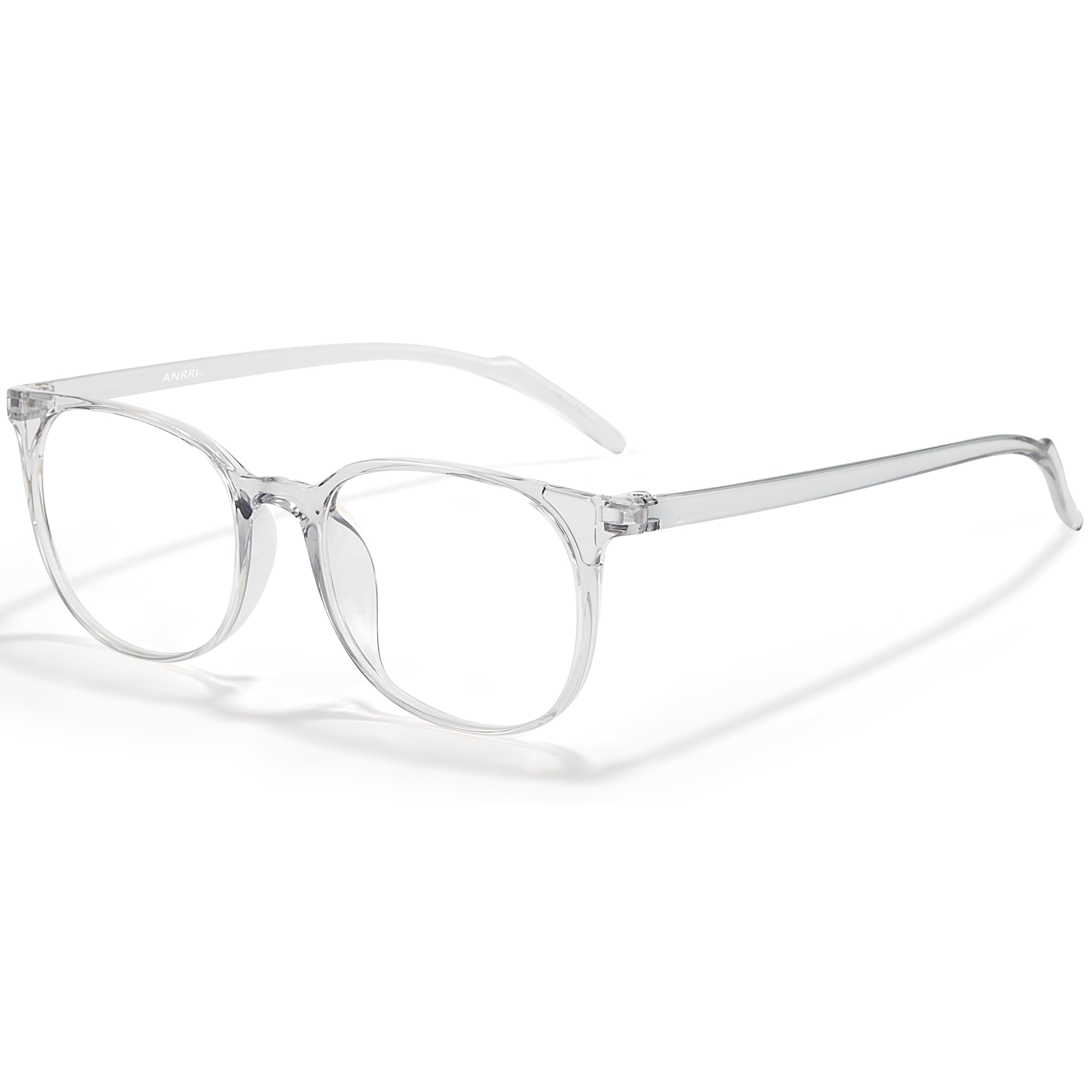 ANRRI Opaque Computer Glasses UV Protection Anti Eye Fatigue for Gaming and Electronic Screen Glasses, gray, Medium