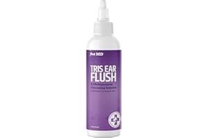 Pet MD Veterinary Tris Flush Cat & Dog Ear Cleaner - Dog Ear Flush - 12 oz