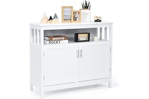 LOKO Buffet Cabinet with Storage, Bar Cabinet with Five-Position Adjustable Shelf, Wine Cabinet Sideboard Console Table, 40 x 16 x 34 inches