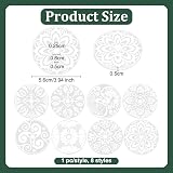 BENECREAT 8pc Acrylic Diz Whorl 56mm Multi Hole Drop Spindle Felting Roving view 2