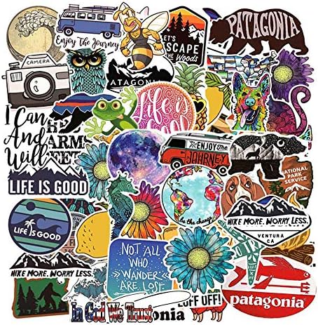 Stickers for Water Bottles Big 53 Pack,Sanmatic Cute Funny Stickers for Teens,Girls | Perfect for Waterbottle,Laptop,Phone,Hydro Flask Travel Vinyl Stickers