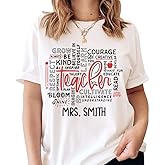 NAZENTI Personalized Teacher Shirts, Teacher Gifts, Back to School Shirt, Preschool Teacher Shirts