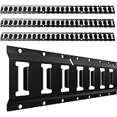 UMIRO 4ft E Track Tie Down Kit Black Powder-Coated Steel E-Track Tie-Down Rails for Trailers,Garages,Vans,Trucks,Motorcycles,ATVs,Secures up to 4,500 lbs 4 Pack