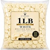 White Melting Wafers | 1 LB Bulk Value Pack | &ndash; Smooth Candy Coating for Dipping, Molding, Cake Pops, Strawberries, Pretzels &amp; Dessert Decorating