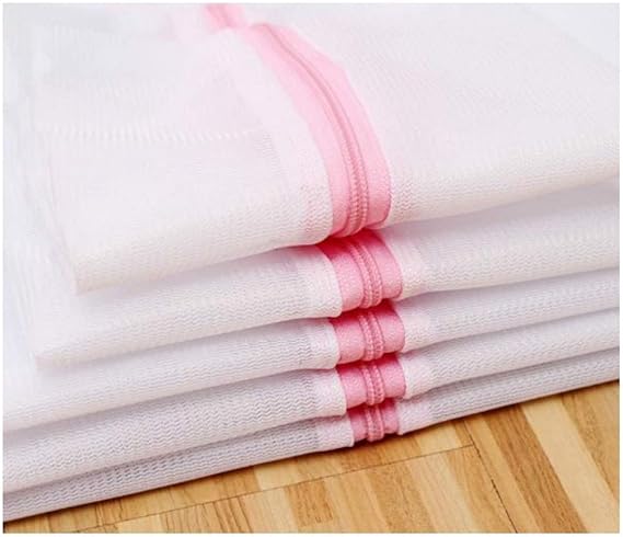 Kit 12 Sacos De Lavar Protetor Lingerie Roupa Íntima Tecido Delicado Tela Papa Bolinha Organizador 30x40cm