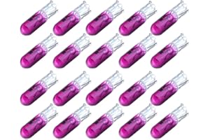 cciyu 20 Pack T5 17 86 206 Halogen Light Bulb Instrument Cluster Gauge Dash Lamp 12V (purple)