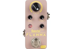 FLAMMA FC18 Booster Pedal Boost Guitar Pedal for Electric Guitar and Bass Compact Size True Bypass