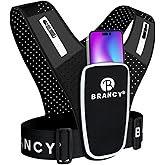 Brancy Running Phone Holder Vest - Reflective Running Vest for Women & Men with 2 Shoulder Zipper Pockets | Alternative Lightweight Backpack | Adjustable Waterproof Running Vest with Phone Holder