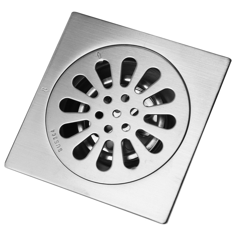 Square Drain Thick Stainless Steel Anti-odor Hotel Bathroom Floor Cover Waste Gate Shower Drainer(#3)