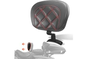 FOVPLUE Rider Backrest,Adjustable Driver Backrest Pad Kit fits for Harley Touring CVO Road Glide Road King Electra Glide Stre
