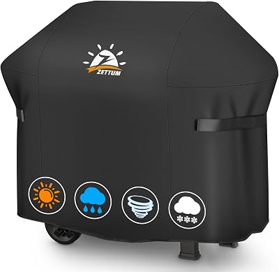 Zettum BBQ Cover 152 CM Heavy Duty Waterproof PU Coating Grill Cover
