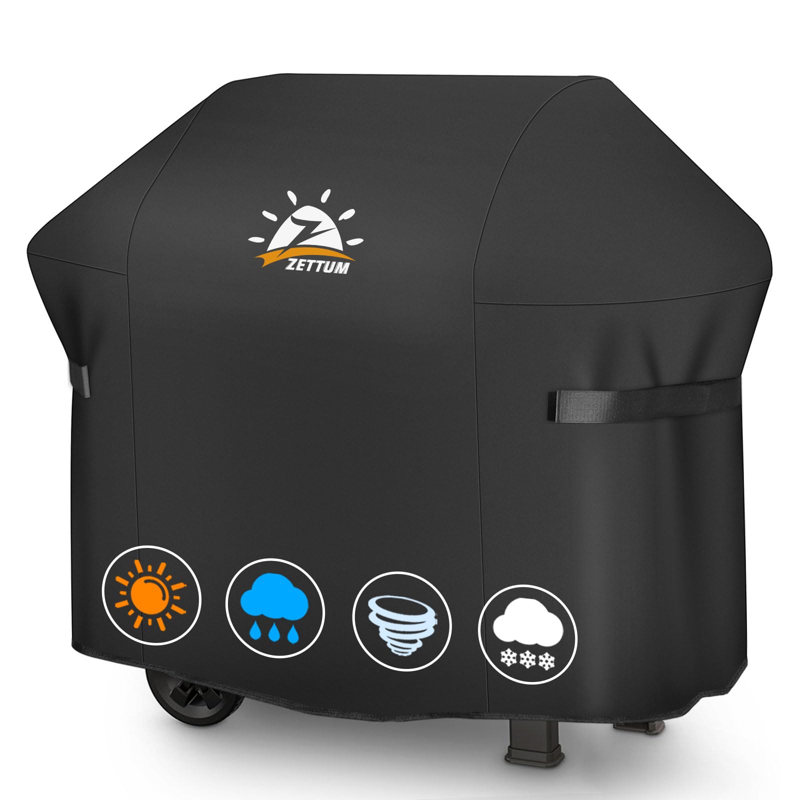 Zettum BBQ Cover 132 CM - 7106 Grill Barbecue Cover for Weber Spirit 300 Series Heavy Duty & Waterproof, PU Cover for Weber Spirit E310, Sprit E315, E330 and Spirit ii E310(132 L x 66 W x 109 H cm)