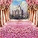 Fanghui Photography Backdrop Fairy Tale Castle Pink Children Princess Girls Photo Booth Backdground Studio Props Spring 6x6ft