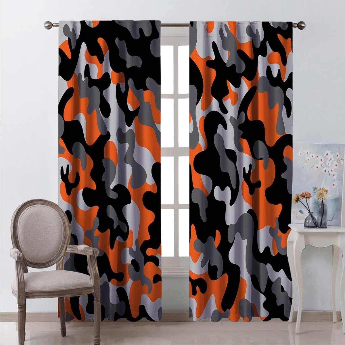 HELLOLEON Camo WearResistant Color Curtain Vibrant