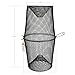 Pisfun Minnow Trap Crawfish/Ell/Grass Shrimp/Crawdads Trap Steel Bait Traps Storage Fishing Net Bucket (9 x 17.7-Inch)