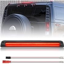KDM Smoked Lens LED Bumper Side Marker Reflectors Lights Dual Rows Amber & Red Fit For Hummer H2 2003 2004 2005 2006 2007 2008 2009,Front & Rear Fender Bumper Lamp,4Pcs Pack, Side Marker Assemblies - Canada