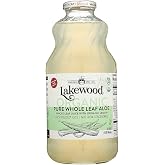 Lakewood Organic Pure Whole Leaf Aloe, 32 Ounce (Pack of 6)