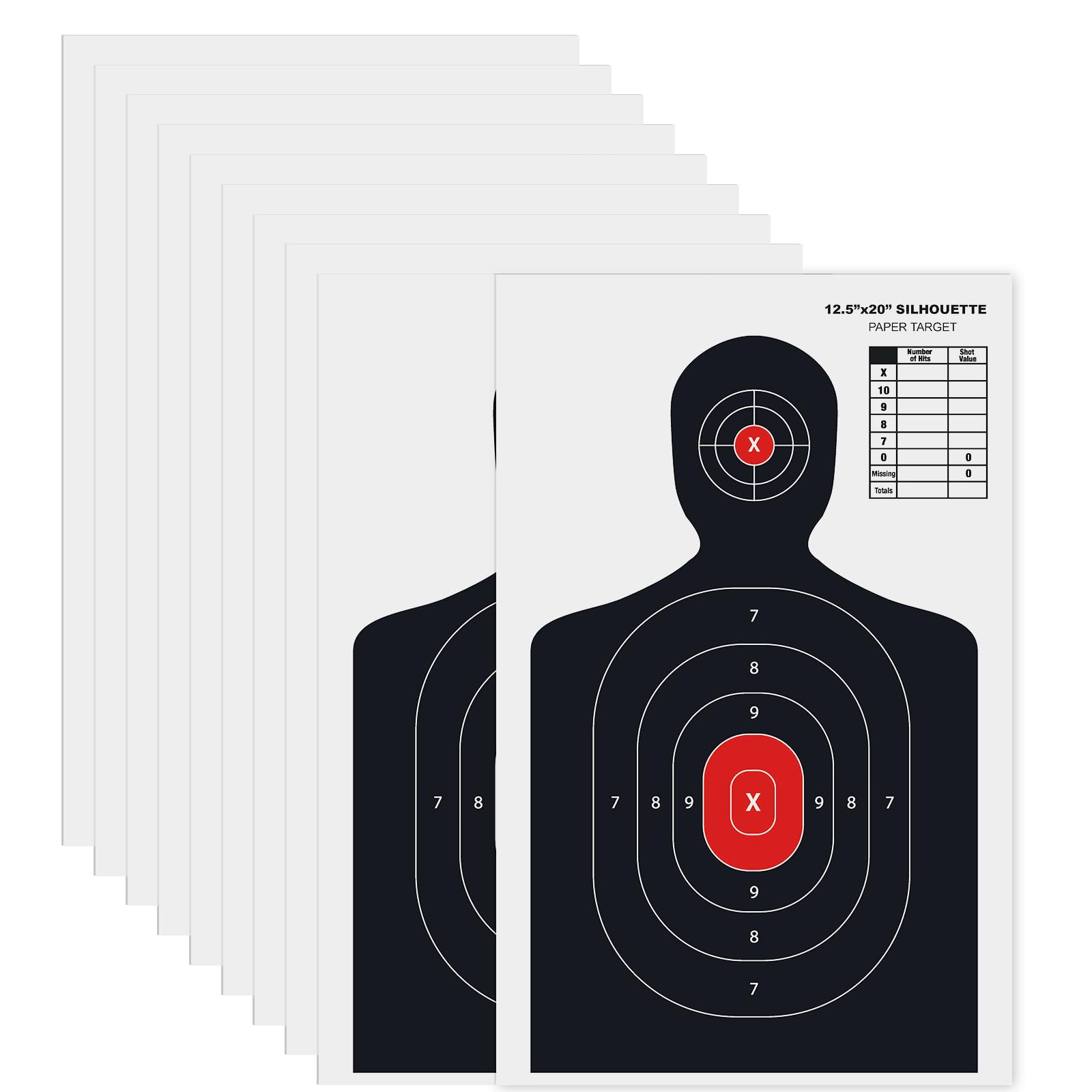 Photo 1 of 10PCS Paper Targets for Shooting Range, 14X22 Inches Shooting Targets for Indoor and Outdoor Use, Perfect for Handguns, Pistols, Rifles, Airguns, Pellet Gun and BB Guns by krlladetiy