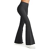G4Free Ribbed Flare Yoga Pants for Women High Waisted Bell Bottom Leggings Tummy Control Petite/Regular/Tall