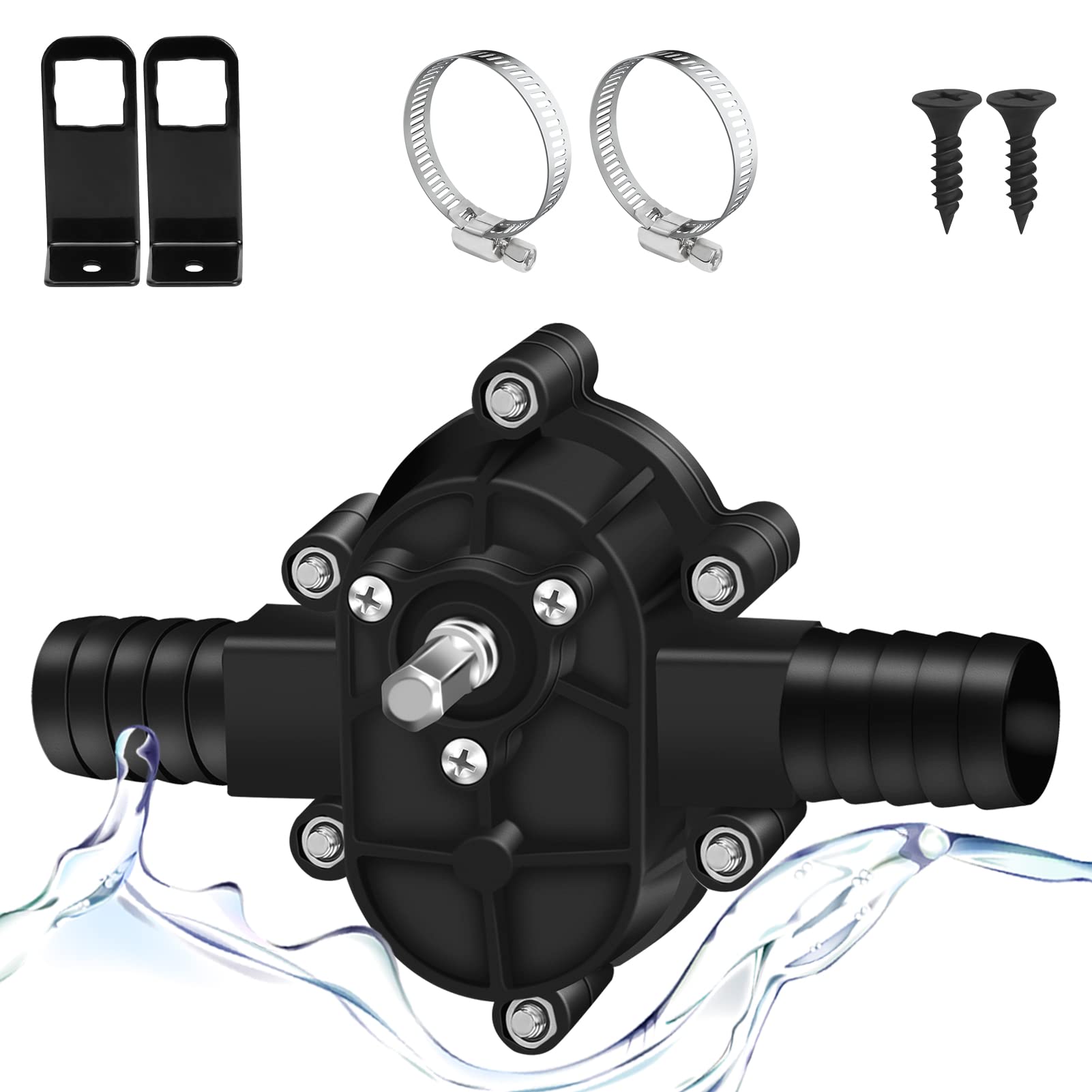 Portable Mini Drill Pump Hand Drill Powered Water Pump Hand Pump Water Drill Pump Diesel Oil Liquid Water Hand Self-Priming Transfer Pumps