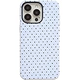 XQAGU for iPhone 14 Pro Case Polka Dots Cute Trendy Aesthetics Simple Design Protection Phone Case for iPhone 14 Pro-White