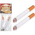 Zugar Land Realistic Looking Fake Stage Puff Cigarettes (3.5") Prop for Prank, Halloween Costume, Movie, or Theater Play Tricky Fun Gag Cool Toy Fancy Dress Looks Lit Up. (4 Cigarettes)